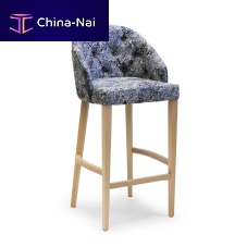 Contemporary bar stool MAYAbeech baseupholsteredcontract