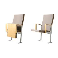 Fabric auditorium seat ALTOwoodenupholsteredfolding