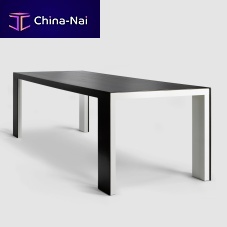Contemporary dining table COATsolid woodlacquered wood baserectangular