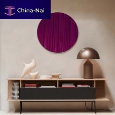 Contemporary sideboard Open oakwood veneerpowder-coated steel