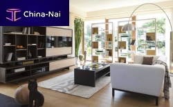 Contemporary living room wall unit INNAMO lacquered wood