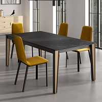 Contemporary table LANDOceramicmarblesteel base