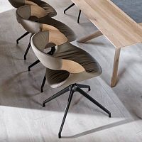 Contemporary dining chair V-Alpinindoorfabricleather
