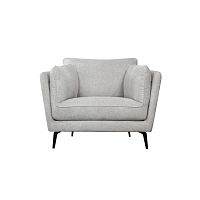 Contemporary armchair BARI fabricwoodengray