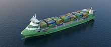 Container ship cargo ship 1000reefer