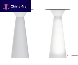 Contemporary high bar table ROLLERpolymerroundilluminated