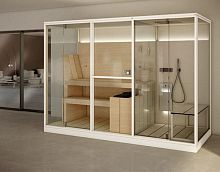Cabin sauna Logica Twin Mid sauna rocks
