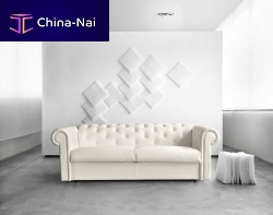 Traditional sofa EARTHfabricwhite2-person