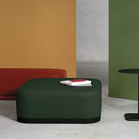 Contemporary ottoman PUCK fabricsquareindoor