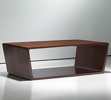 Contemporary coffee table Lincwalnutmaplewooden base