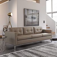Contemporary sofa FOSTER 502leatherbeigeby Norman Foster