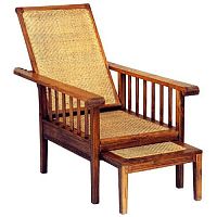 Traditional armchair COMFORT LAZY : CL.LC3woodenwith footrest