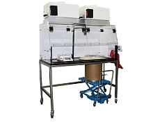 Laboratory workstation for the pharmaceutical industry Bag Out seriesfor powder handlingfloor-standing