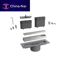 Aluminum floor drain 6895AL20SABSfor showerrectangular