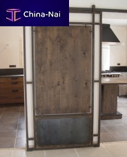 Interior door oakironsliding