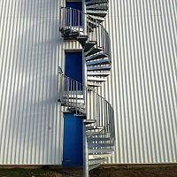 Spiral staircase BAROmetal stepsteel framehome