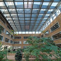 Fixed glass roof ATRIUMsteel framealuminum frametransparent