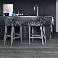 Contemporary bar chair Upindoorfabricbeech base