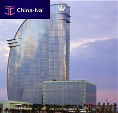 Aluminum facade system W HOTEL - BARCELONAsolar shadingweather-resistantperforated