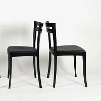 Traditional chair BRISA 525indoorleatherwalnut base