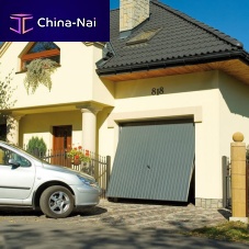 Galvanised steel garage door UP & OVERtiltingstainless steelautomatic