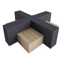 Contemporary bench Islandswoodenwith backrestwithout armrests