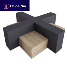 Contemporary bench Islandswoodenwith backrestwithout armrests