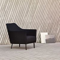 Contemporary armchair ELLfabricmetalhigh back