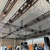 Wooden suspended ceiling FORMBOARD TOP PINE REGENCY CASINO THESSALONIKIpanelacousticperforated