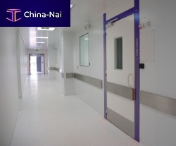 Swing industrial door ULTRA CLEANstainless steelsemi-glazedinterior