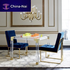 Contemporary dining chair GOLDFINGERindoorvelvetpolished brass base