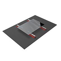 Flat roof PV mounting system ROOF-SOLAR BITUMENfor portrait installationaluminiumfree-standing