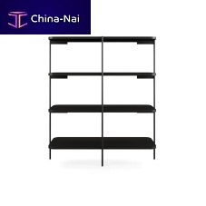 Contemporary shelf Caillouwalnutlacquered MDFpowder-coated steel