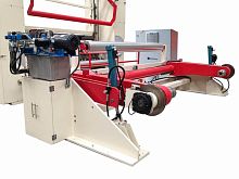 Shaftless unwinding machine fabric
