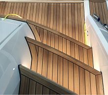 Non-slip boat decking teak slatteak-effectsynthetic teak