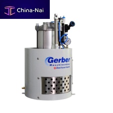 Pneumatic press for gluingwater-cooled
