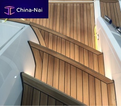 Non-slip boat decking teak slatteak-effectsynthetic teak