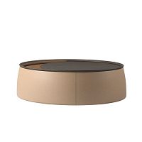 Contemporary coffee table ISOS woodenleatherfabric