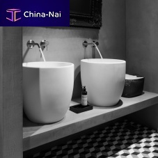 Countertop washbasin BLUEquartzroundcontemporary