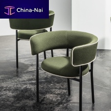 Contemporary armchair FONT REGULAR fabricwhitegreen