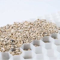 Ground stabilization geogrid ECCOGRAVELpatiofor parking lotpaving