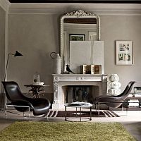 Contemporary armchair Martfabricleathersteel