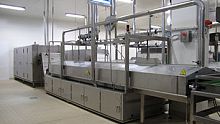 Fresh pasta production line short-cutpasteurizationwith cooling