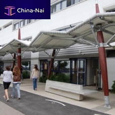 Cable-and-membrane tensile structure canopyfor entrance canopyfor shelter