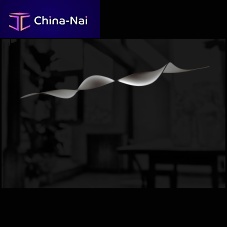 Hanging light fixture llll.08.6LEDcurvedfor public space