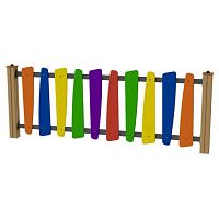 Fence with bars NATURE playgroundmetalwooden