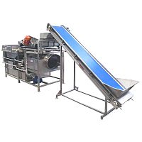 Corn food cleaning machine drumvibratingspraying