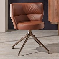 Contemporary chair SEN103indoorleatheroak base