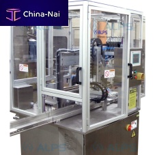 Disc deflashing machine for bottlesfor vialscompact