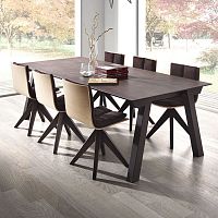 Contemporary table DUEROceramicwooden baserectangular